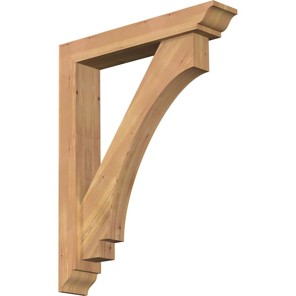 Ekena Millwork Imperial Traditional Smooth Bracket w/ Offset Brace, Western Red Cedar, 5 1/2"W x 30"D x 38"H BKT0604X30X38IMP01SWR - main